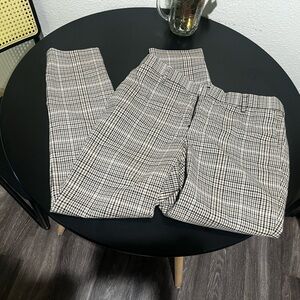 H&M Checkered Business Casual Ankle Pants